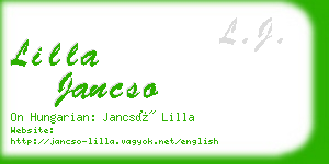 lilla jancso business card